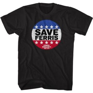 Save Ferris Button – Ferris Buellers Day Off Tall Shirt