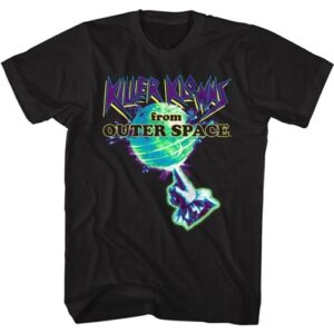 Earth and Hand in Neon – Killer Klowns From Outer Space Tall Shirt