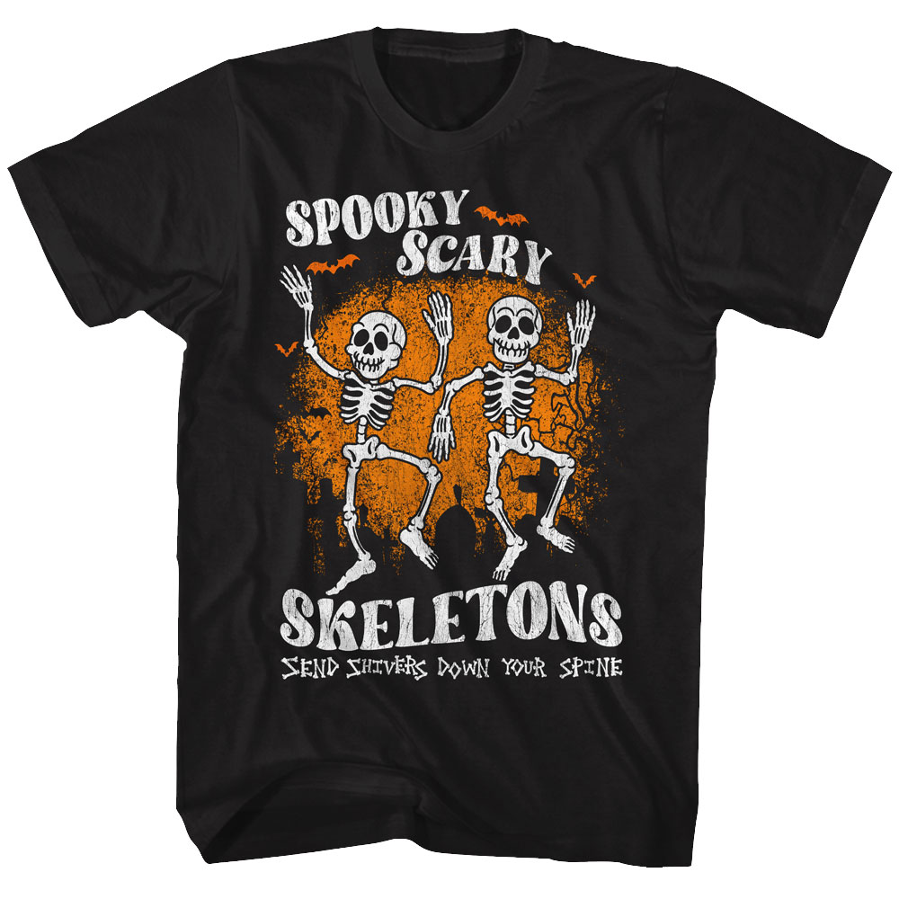 Bats and Graves- Spooky Scary Skeletons Tall T-Shirt