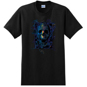 Skull Colored Lines – Tall Graphic Tee