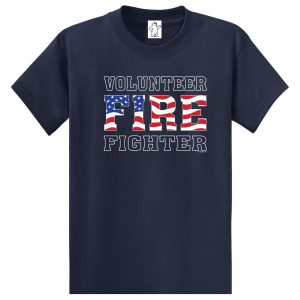 Volunteer Fire Flag – Tall Shirt – Tall Graphic Tee