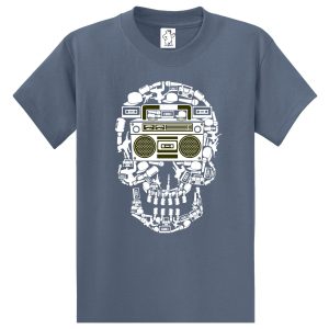 Boombox Skull – Tall Graphic Tee