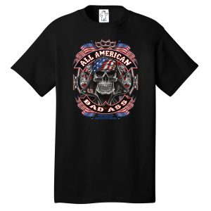 All American Bad Ass  – Motorcycle Tall Shirt