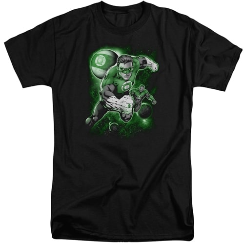 Green Lantern - Lantern Planet Tall Shirts - Too Cool Apparel | Men's ...