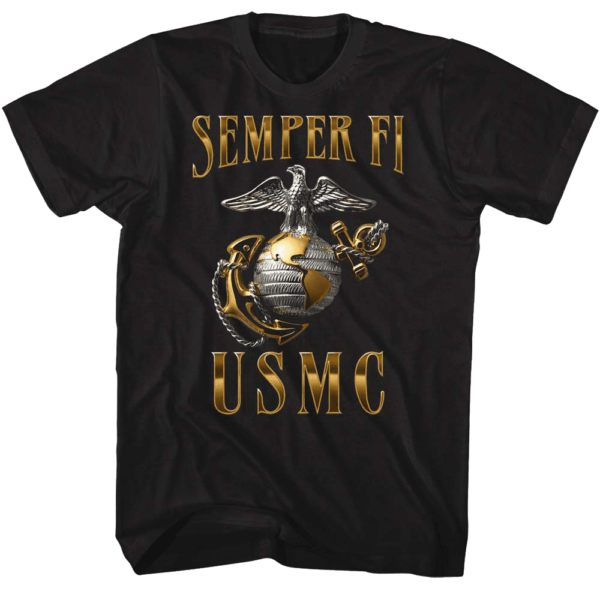 Semper Fi Metallic - US Marine Corps Tall Shirt - Too Cool Apparel ...