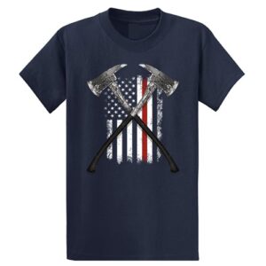 Fireman Axes American Flag – Tall Graphic Tee